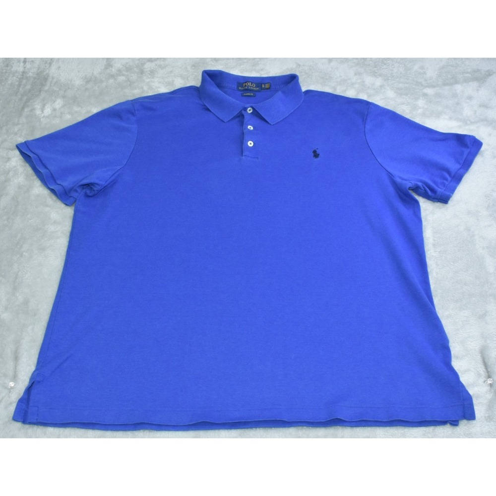 Polo Ralph Lauren Classic Fit Men's Polo Shirt Size XL Solid Blue Short Sleeve